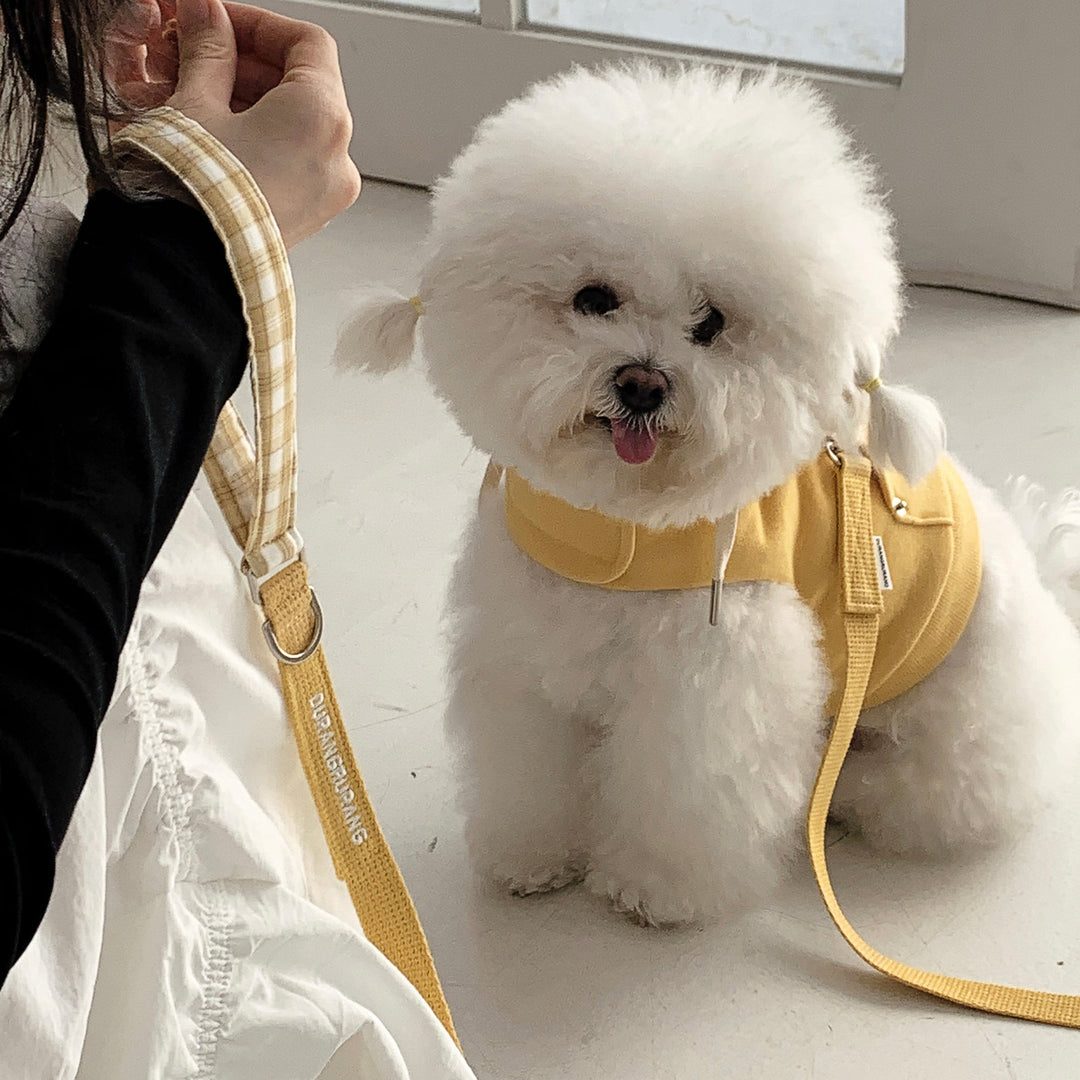 即納【DURANG RURANG】Crop Hoodie Harness（Yellow）｜犬用ハーネス