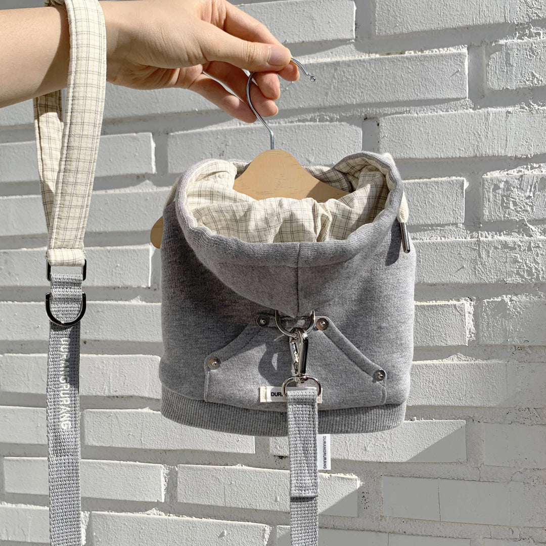 即納【DURANG RURANG】Crop Hoodie Harness（Gray）｜犬用ハーネス