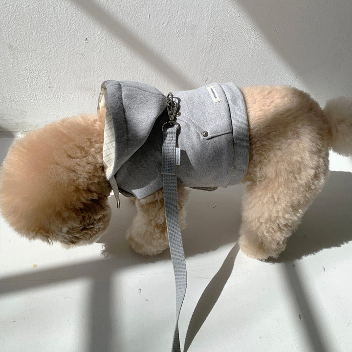 即納【DURANG RURANG】Crop Hoodie Harness（Gray）｜犬用ハーネス