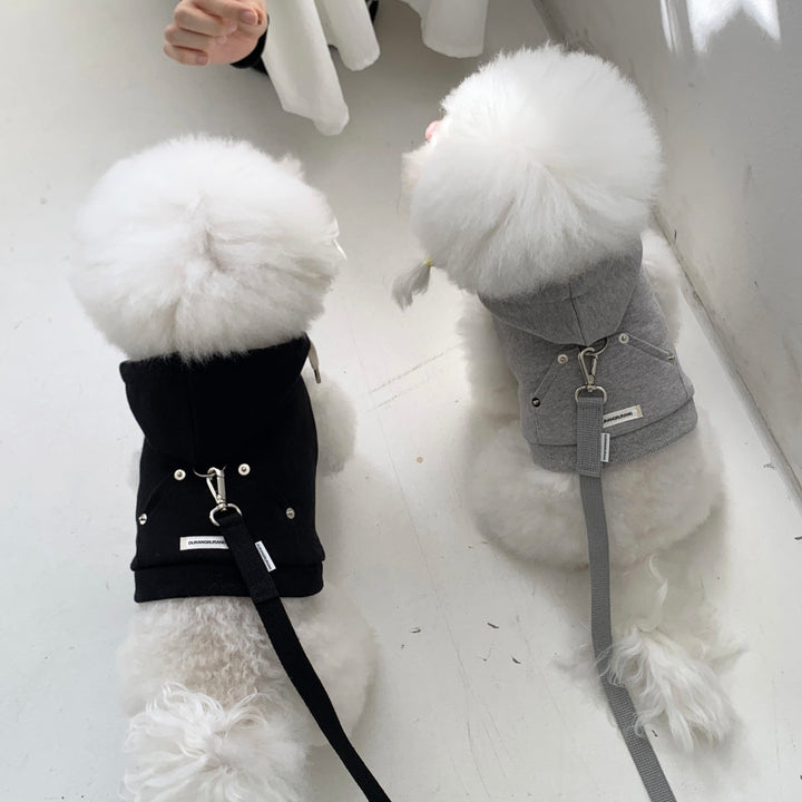 即納【DURANG RURANG】Crop Hoodie Harness（Black）｜犬用ハーネス