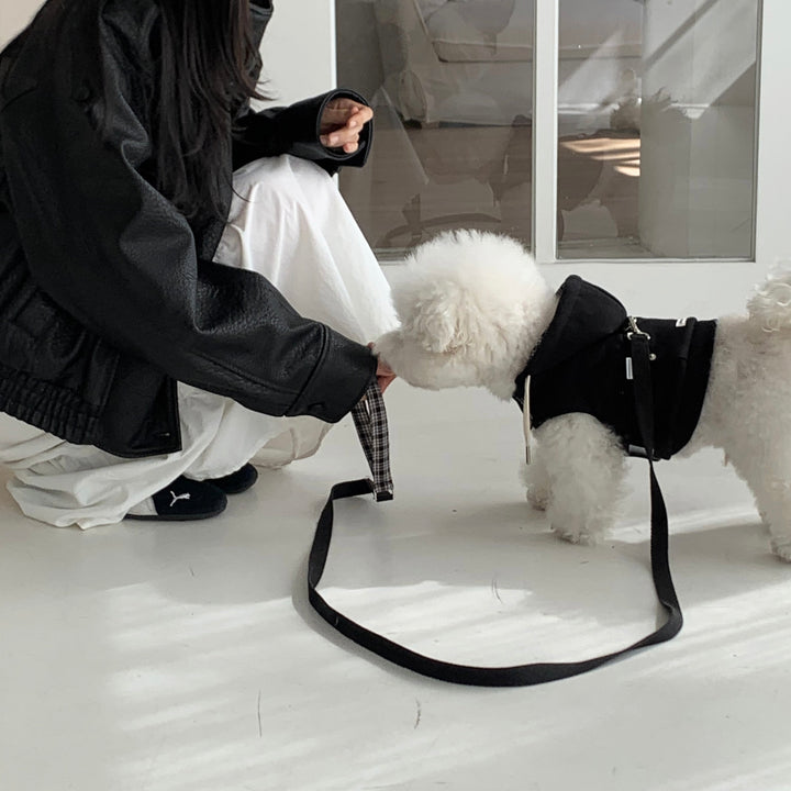 即納【DURANG RURANG】Crop Hoodie Harness（Black）｜犬用ハーネス