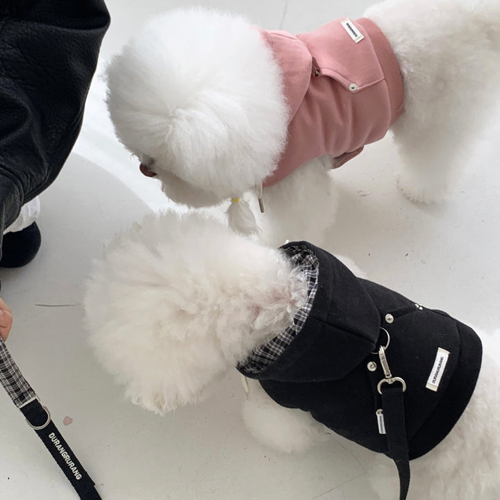 即納【DURANG RURANG】Crop Hoodie Harness（Black）｜犬用ハーネス