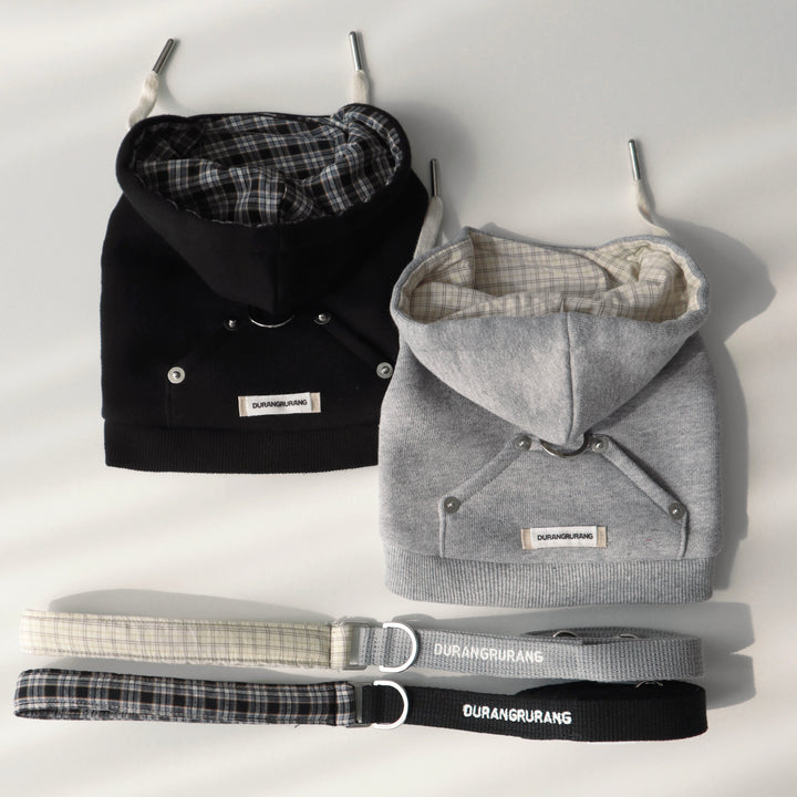 即納【DURANG RURANG】Crop Hoodie Harness（Black）｜犬用ハーネス
