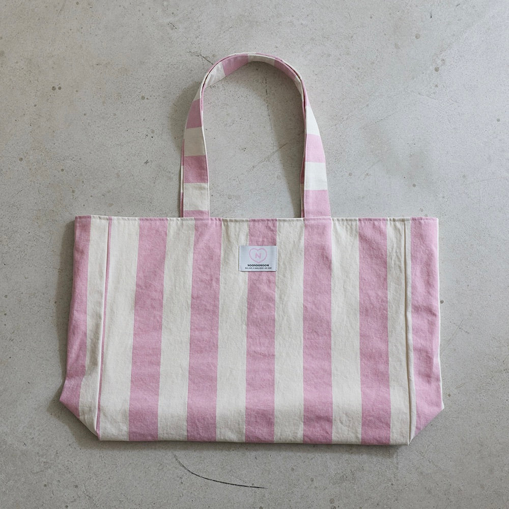 ※予約販売【noonoosoom】Pink stripe tote big bag