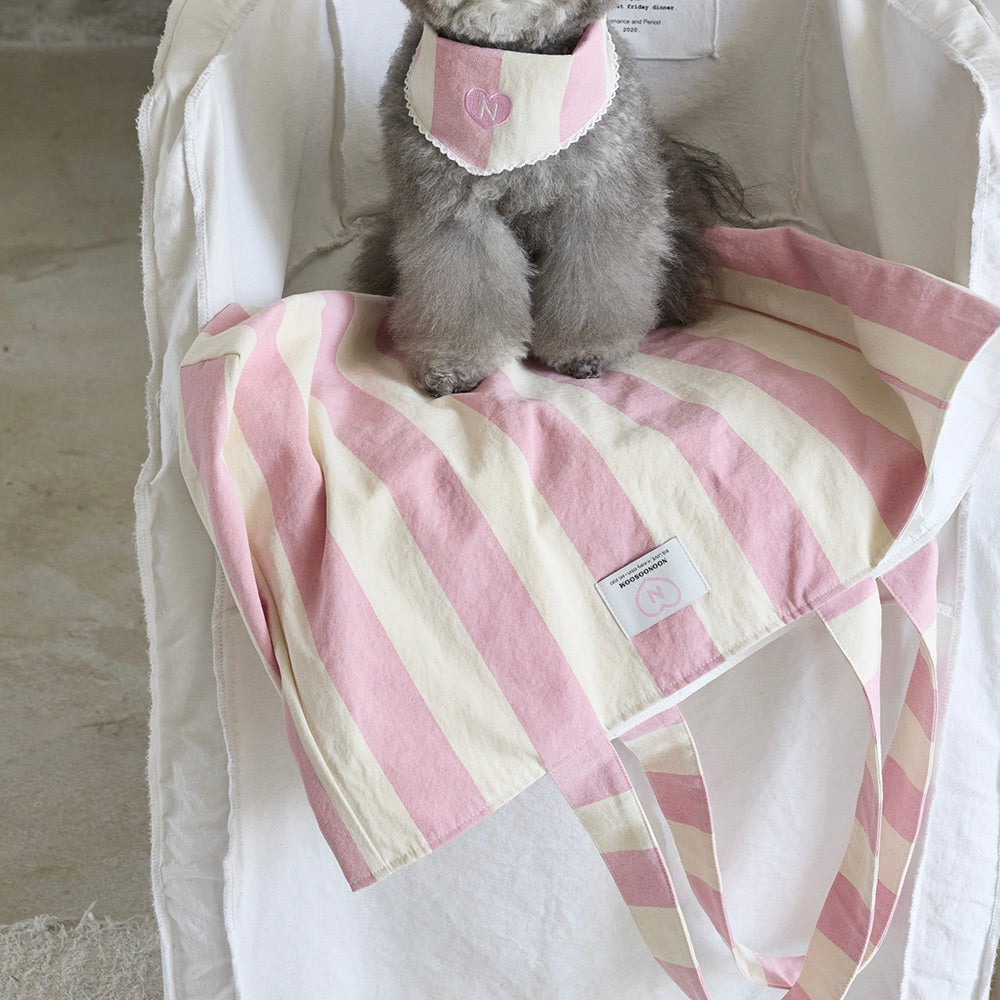 ※予約販売【noonoosoom】Pink stripe tote big bag