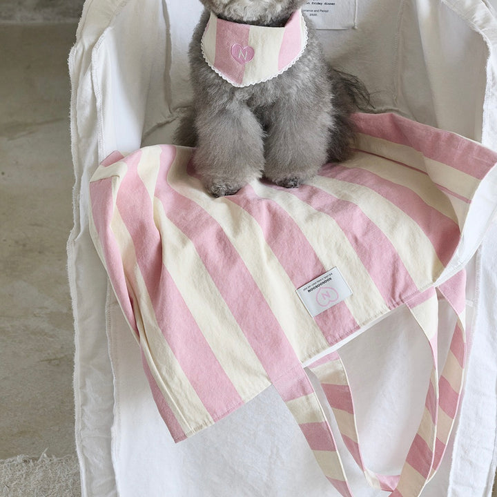 ※予約販売【noonoosoom】Pink stripe tote big bag