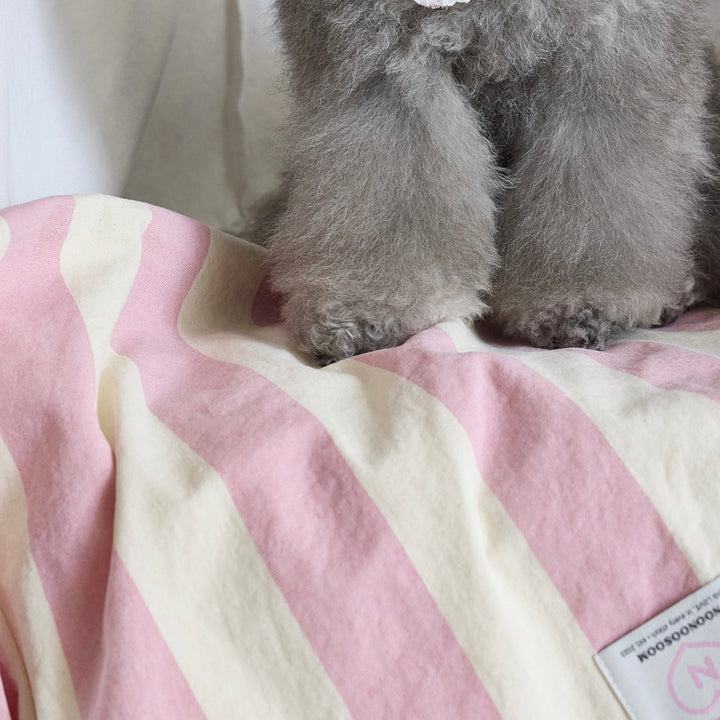 ※予約販売【noonoosoom】Pink stripe tote big bag