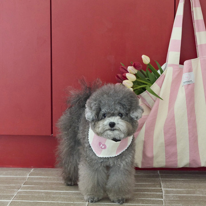 ※予約販売【noonoosoom】Pink stripe tote big bag