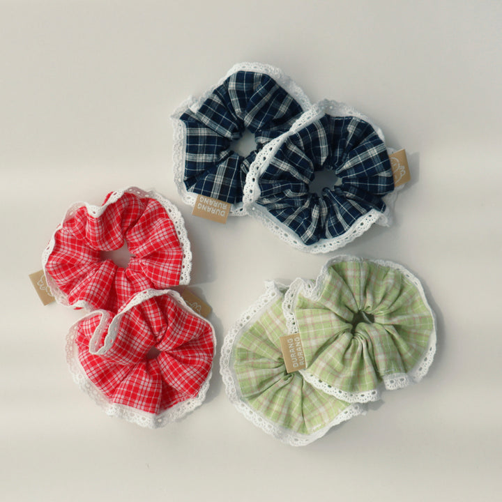 ※予約販売【DURANG RURANG】Check Scrunchies