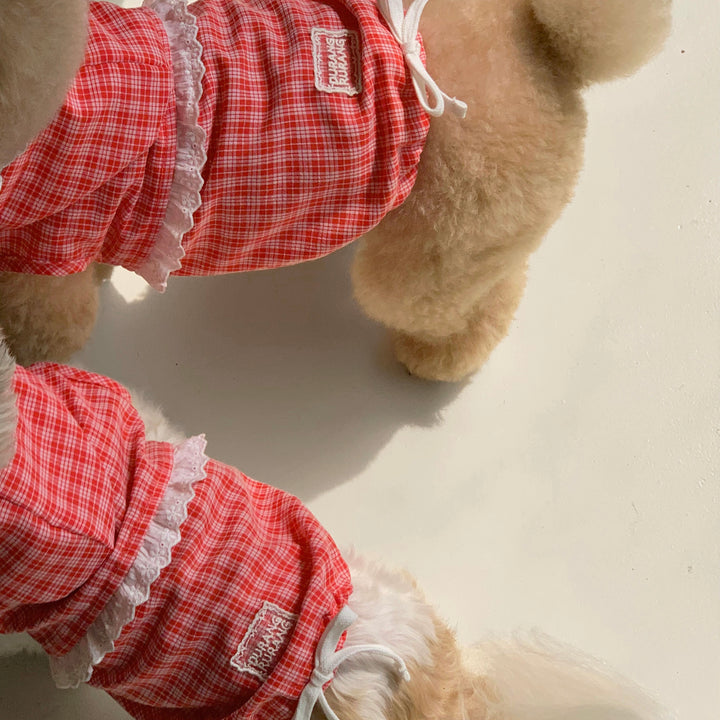 ※予約販売【DURANG RURANG】Airy Cotton Hooded Shirt（Coral Red）