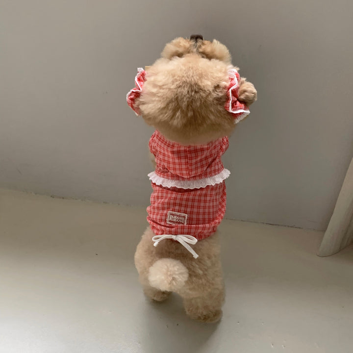 ※予約販売【DURANG RURANG】Airy Cotton Hooded Shirt（Coral Red）