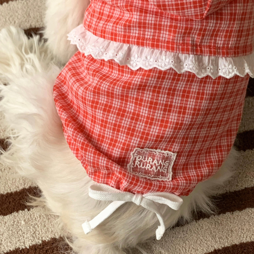 ※予約販売【DURANG RURANG】Airy Cotton Hooded Shirt（Coral Red）