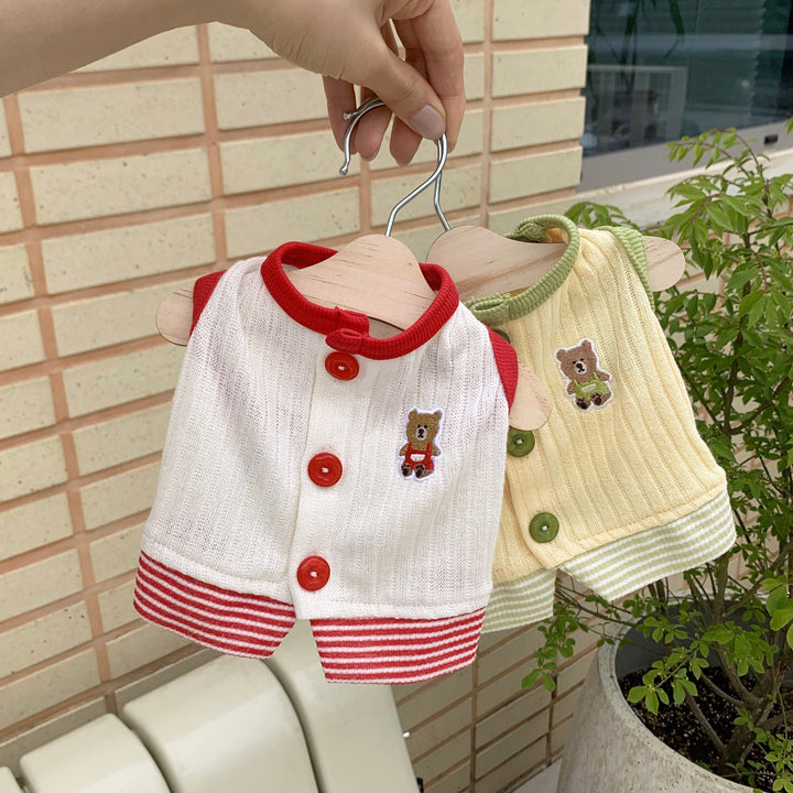 ※予約販売【DURANG RURANG】Teddy Bear Layered Sleeveless（Yellow）