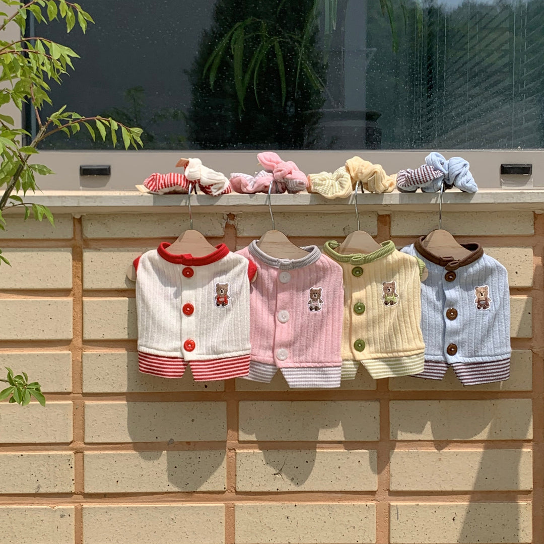 ※予約販売【DURANG RURANG】Teddy Bear Layered Sleeveless（Yellow）