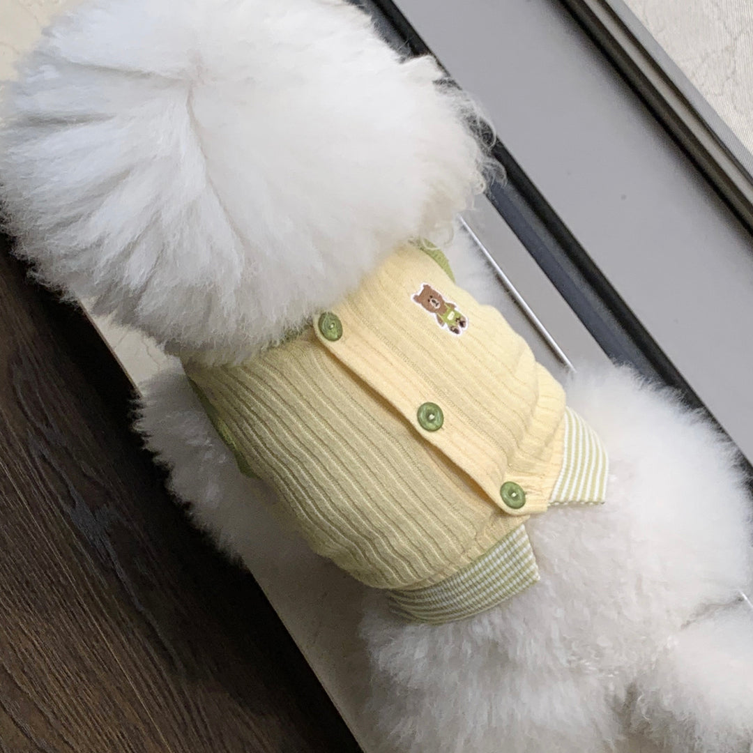 ※予約販売【DURANG RURANG】Teddy Bear Layered Sleeveless（Yellow）
