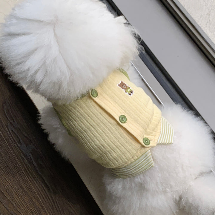 ※予約販売【DURANG RURANG】Teddy Bear Layered Sleeveless（Yellow）