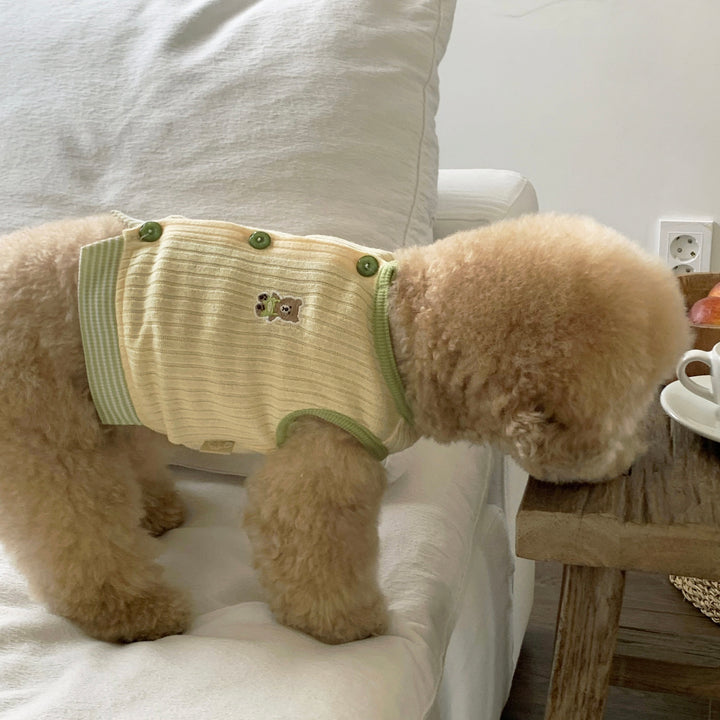 ※予約販売【DURANG RURANG】Teddy Bear Layered Sleeveless（Yellow）