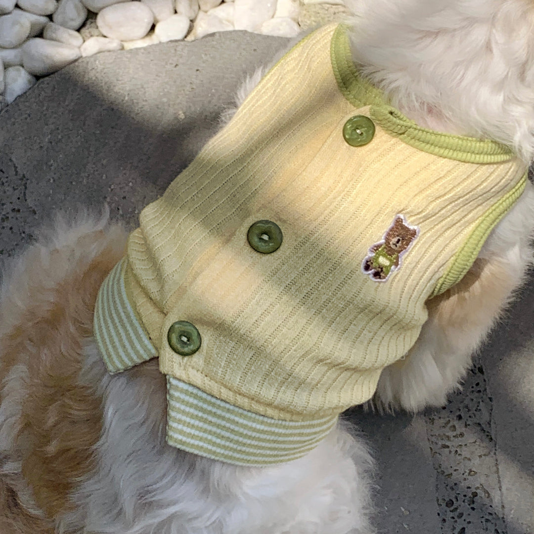 ※予約販売【DURANG RURANG】Teddy Bear Layered Sleeveless（Yellow）