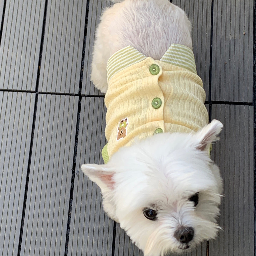 ※予約販売【DURANG RURANG】Teddy Bear Layered Sleeveless（Yellow）