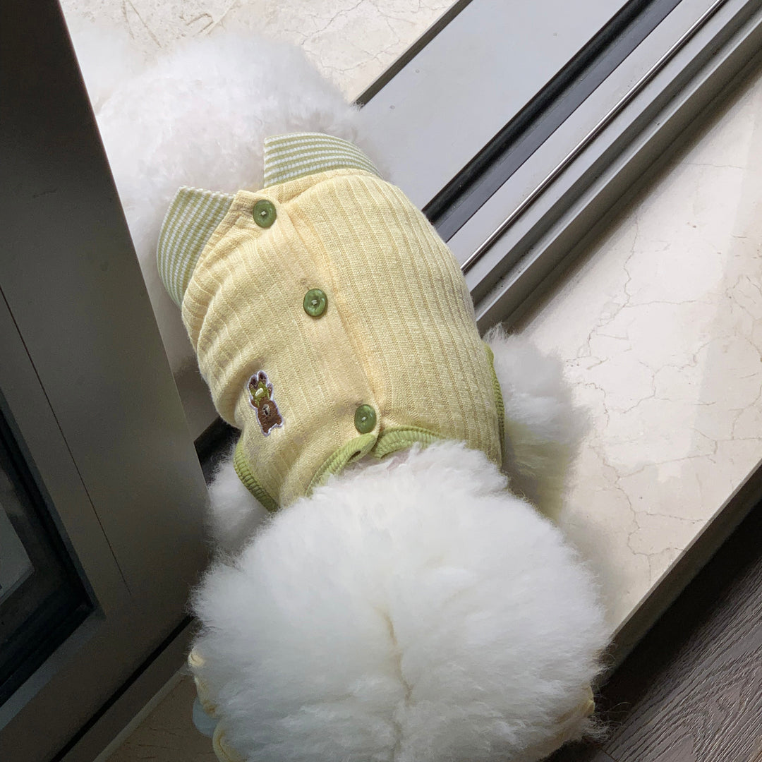 ※予約販売【DURANG RURANG】Teddy Bear Layered Sleeveless（Yellow）