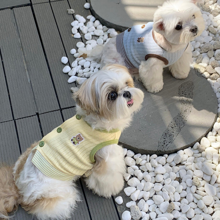 ※予約販売【DURANG RURANG】Teddy Bear Layered Sleeveless（Yellow）