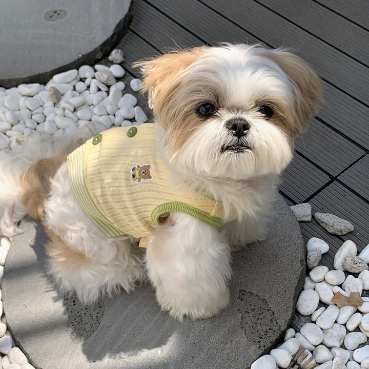 ※予約販売【DURANG RURANG】Teddy Bear Layered Sleeveless（Yellow）