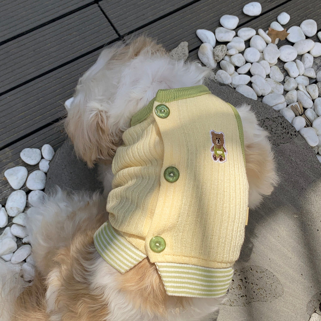 ※予約販売【DURANG RURANG】Teddy Bear Layered Sleeveless（Yellow）