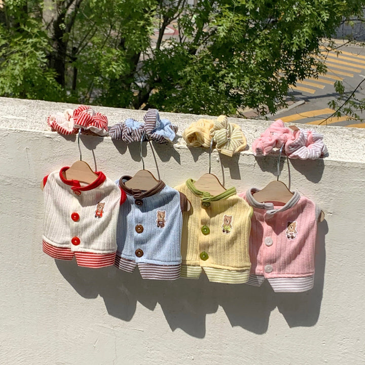 ※予約販売【DURANG RURANG】Teddy Bear Layered Sleeveless（Yellow）