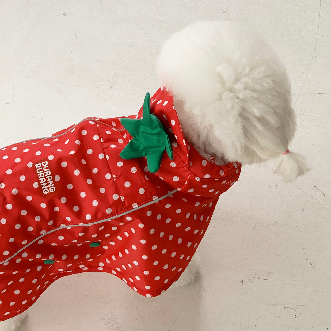 ※予約販売【DURANG RURANG】Strawberry Poncho Raincoat