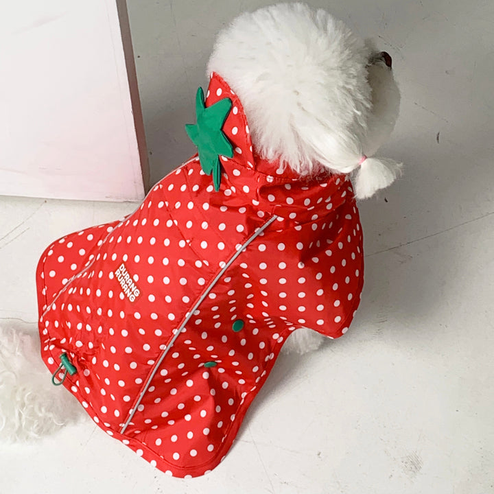 ※予約販売【DURANG RURANG】Strawberry Poncho Raincoat