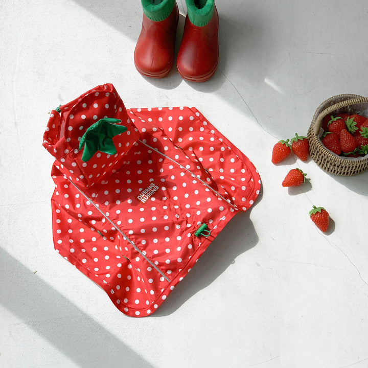 ※予約販売【DURANG RURANG】Strawberry Poncho Raincoat