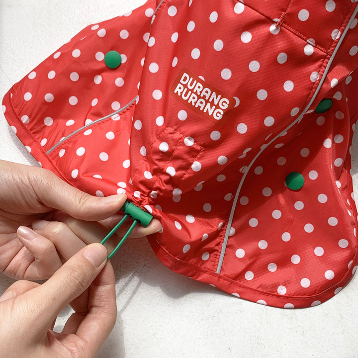 ※予約販売【DURANG RURANG】Strawberry Poncho Raincoat