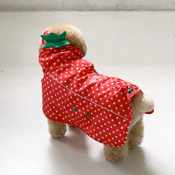 ※予約販売【DURANG RURANG】Strawberry Poncho Raincoat