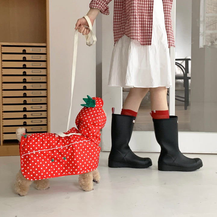 ※予約販売【DURANG RURANG】Strawberry Poncho Raincoat