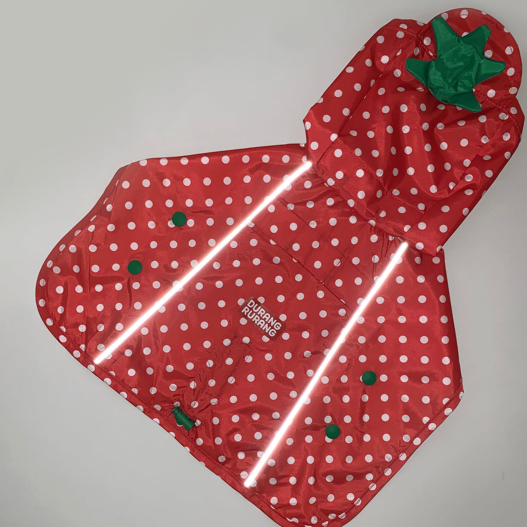 ※予約販売【DURANG RURANG】Strawberry Poncho Raincoat