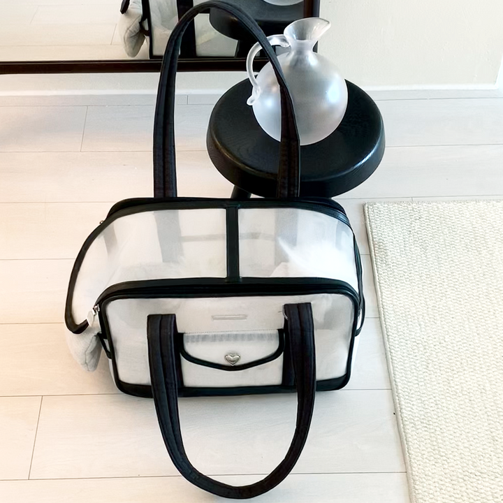 ※予約販売【seoru】Mesh Ballon Bag（Black&Grey）※LINE＆メルマガ限定先行SALE対象外
