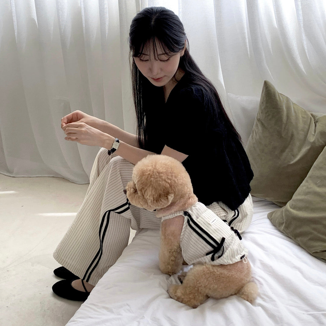 ※予約販売【DURANG RURANG】Cotton Ribbon Top（Ivory）