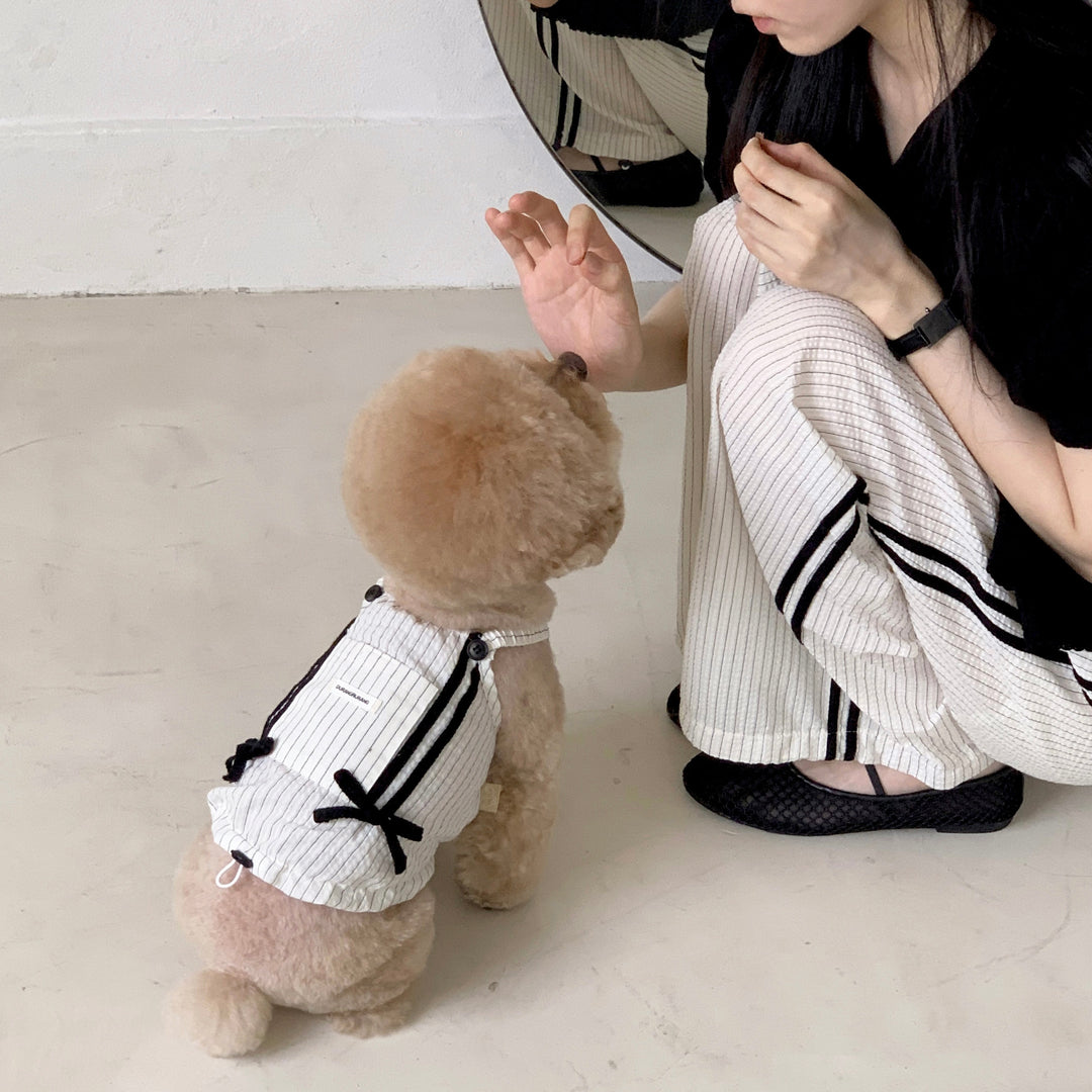 ※予約販売【DURANG RURANG】Cotton Ribbon Top（Ivory）