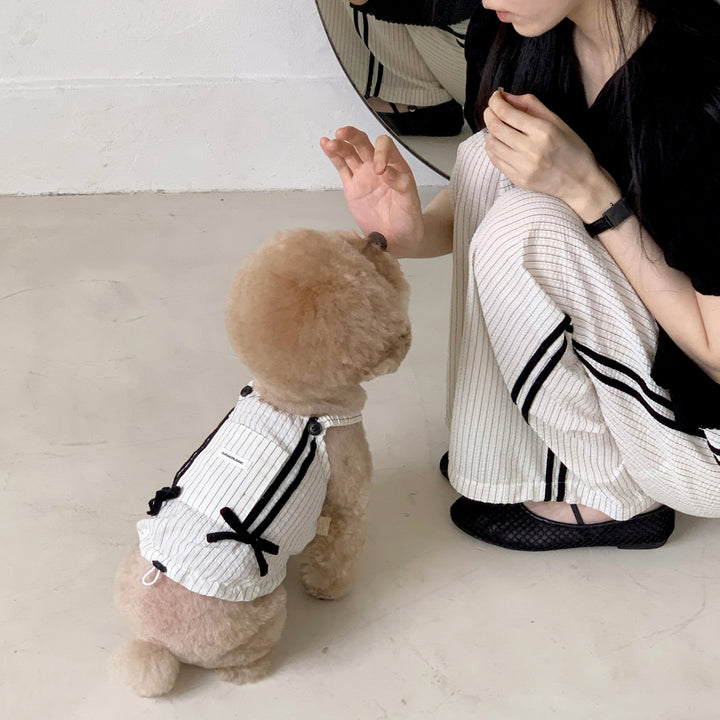※予約販売【DURANG RURANG】Cotton Ribbon Top（Ivory）
