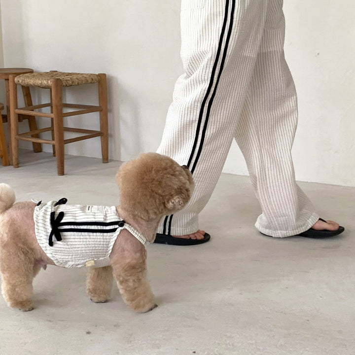 ※予約販売【DURANG RURANG】Cotton Ribbon Top（Ivory）
