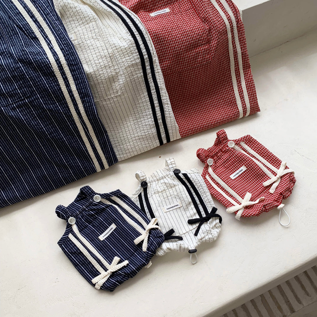 ※予約販売【DURANG RURANG】Cotton Ribbon Top（Navy）