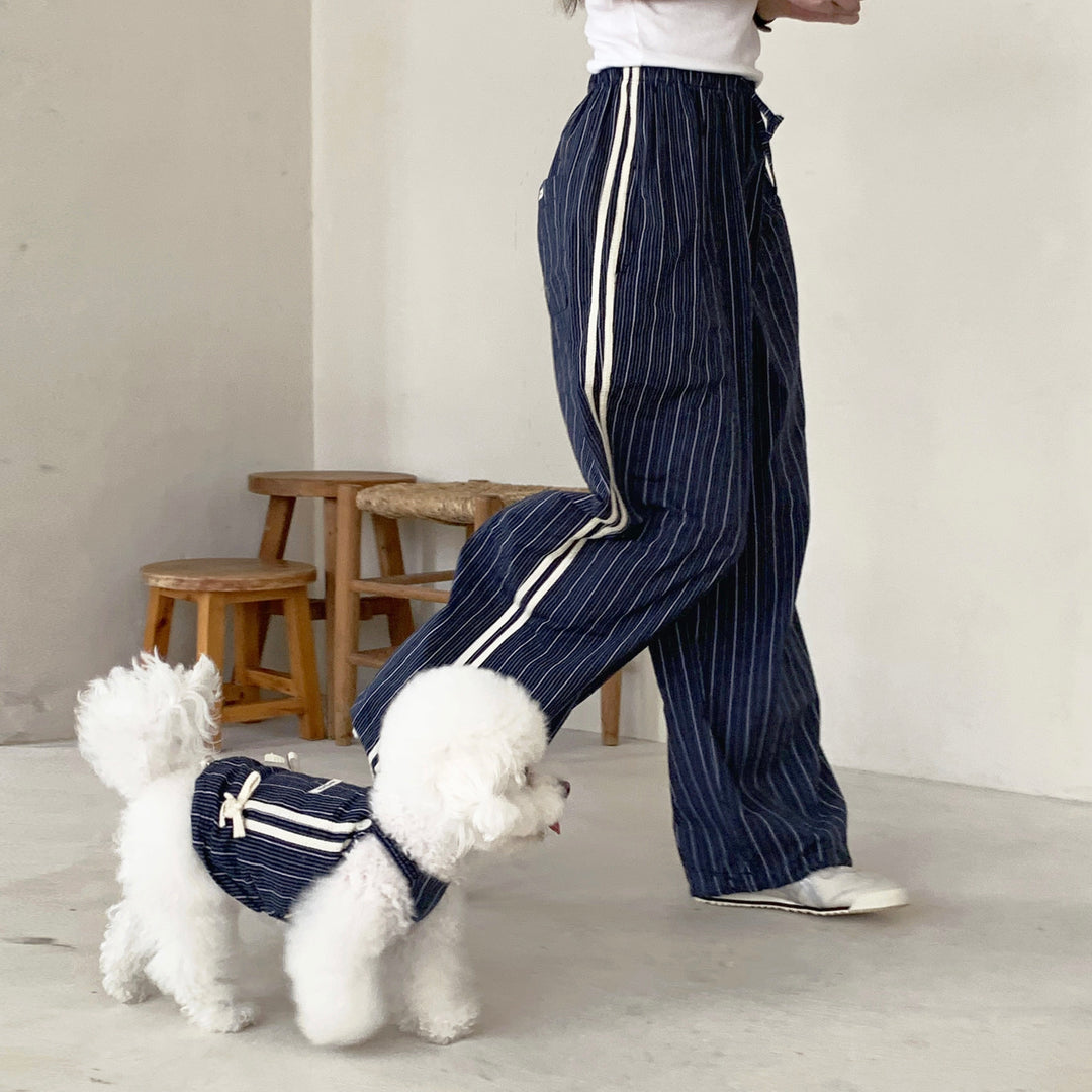 ※予約販売【DURANG RURANG】Cotton Ribbon Top（Navy）
