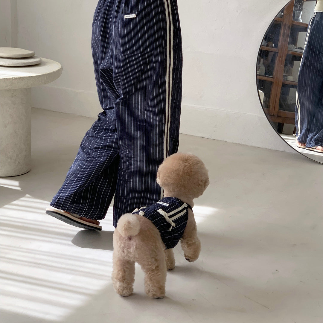 ※予約販売【DURANG RURANG】Cotton Ribbon Top（Navy）