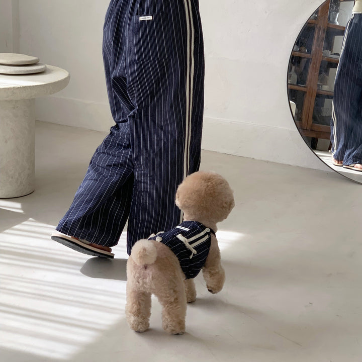 ※予約販売【DURANG RURANG】Cotton Ribbon Top（Navy）