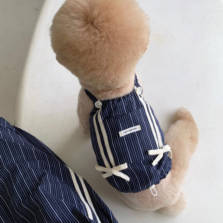 ※予約販売【DURANG RURANG】Cotton Ribbon Top（Navy）