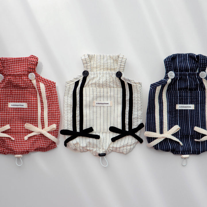 ※予約販売【DURANG RURANG】Cotton Ribbon Top（Navy）