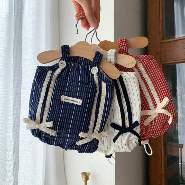 ※予約販売【DURANG RURANG】Cotton Ribbon Top（Navy）