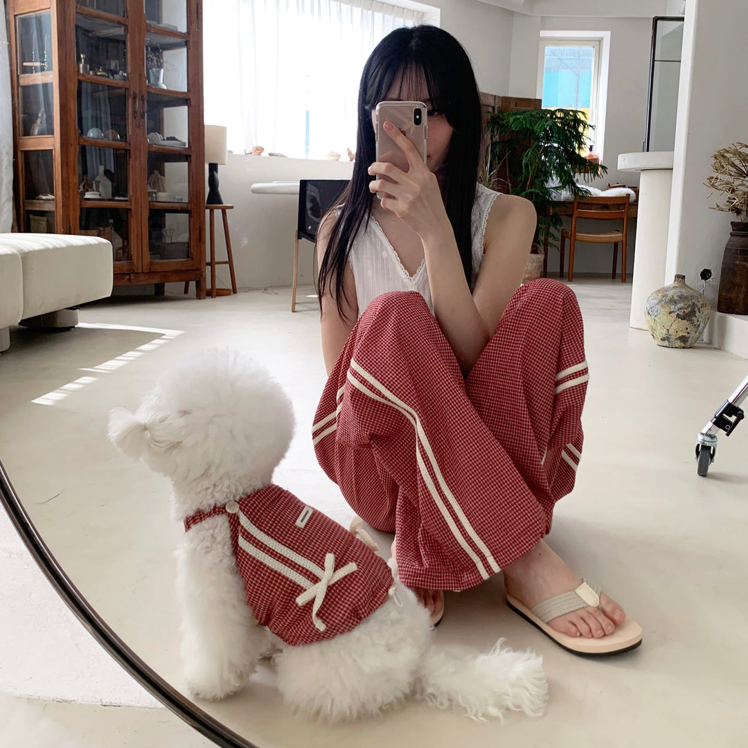 ※予約販売【DURANG RURANG】Cotton Ribbon Track Pants（3color）
