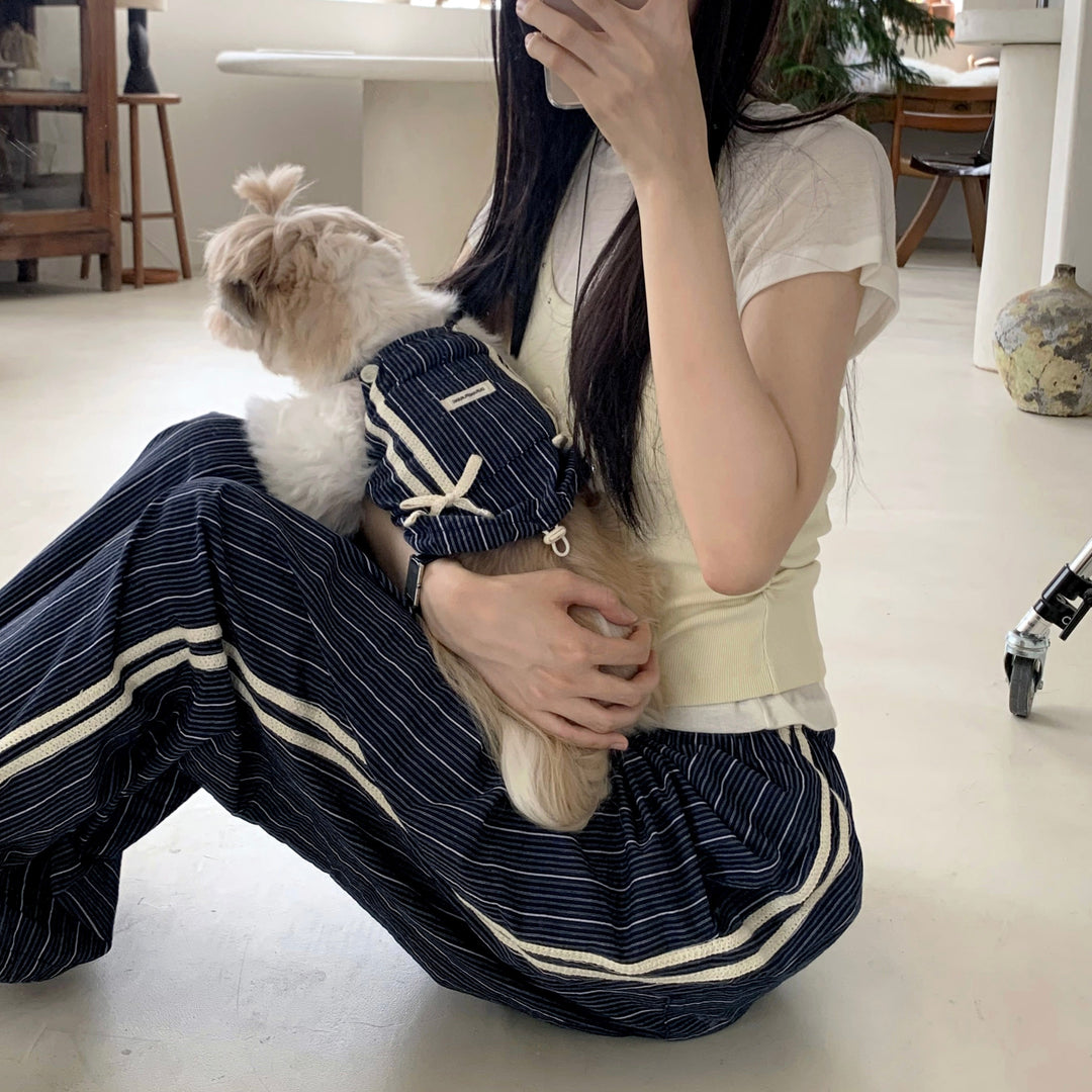 ※予約販売【DURANG RURANG】Cotton Ribbon Track Pants（3color）