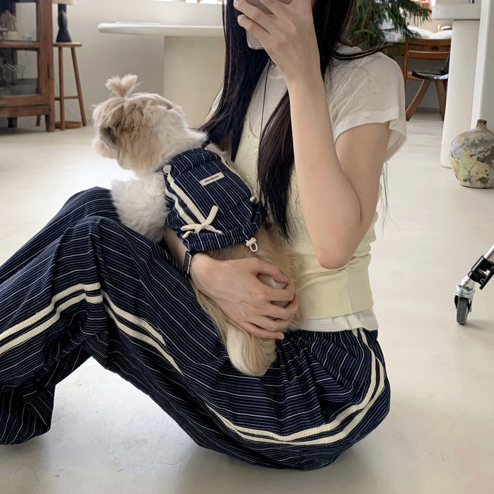※予約販売【DURANG RURANG】Cotton Ribbon Track Pants（3color）